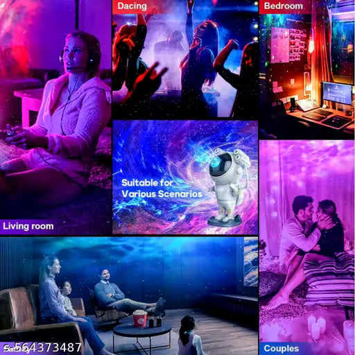 REVIRO HOME Astronaut Light Projector – 360° Galaxy Star Projector with Timer & Remote Control, Ideal for Bedroom Ceiling, Home Decor, and Parties