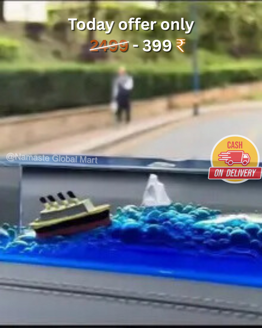 ModishOmbre Titanic Wave Cruise Ship,Car Dashboard Decorative Showpiece/Home Décor & Gifting Decorative Showpiece - 15.2 cm  (Plastic, Multicolor) Namaste Global Mart